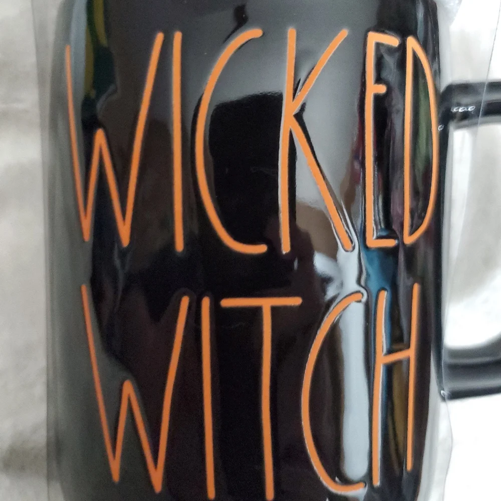 Rae Dunn wicked witch mug cup with lid topper Nwt Halloween tea decor - Picture 3 of 6